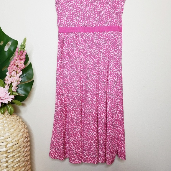 Boden Jemma Jersey Dress Pink & White - Picture 4 of 6